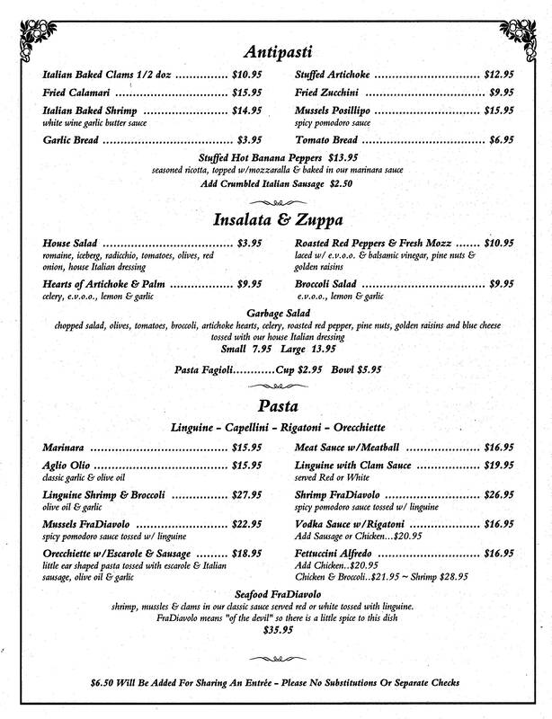 Menu - Rocco's Little Italy